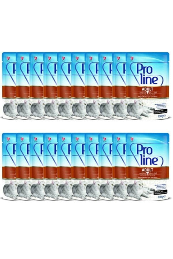 Proline Yetişkin Kediler Için Jöleli Dana Etli Yaş Mama 100 gr X 20 Adet