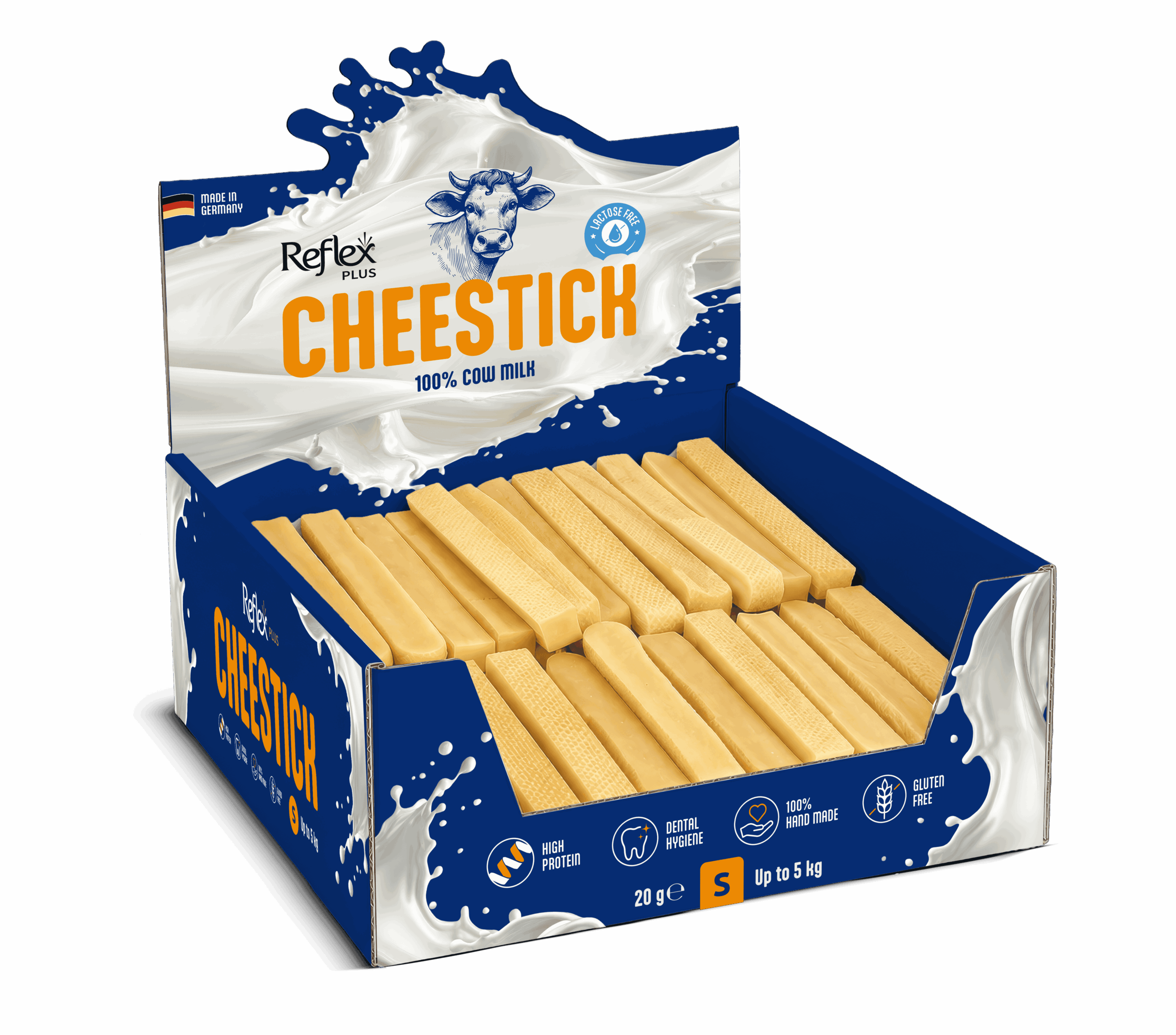 Reflex Plus CheeseStick 50'li %100 Sütlü Köpek Ödül Çubuğu S