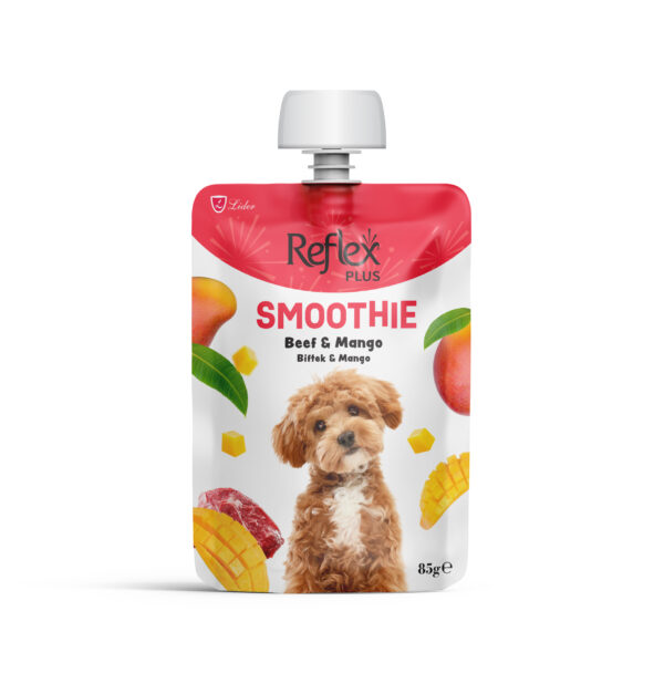 Reflex Plus Smoothie Biftekli ve Mangolu Yetişkin Köpek Sıvı Ödül Maması 85 gr