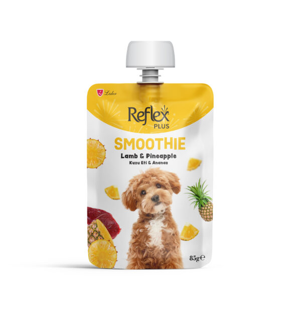 Reflex Plus Smoothie Kuzu Etli ve Ananaslı Yetişkin Köpek Sıvı Ödül Maması 85 gr