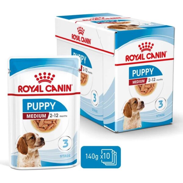 Royal Canin Medium Puppy Gravy Yavru Köpek Yaş Maması 140 gr x 10 Adet