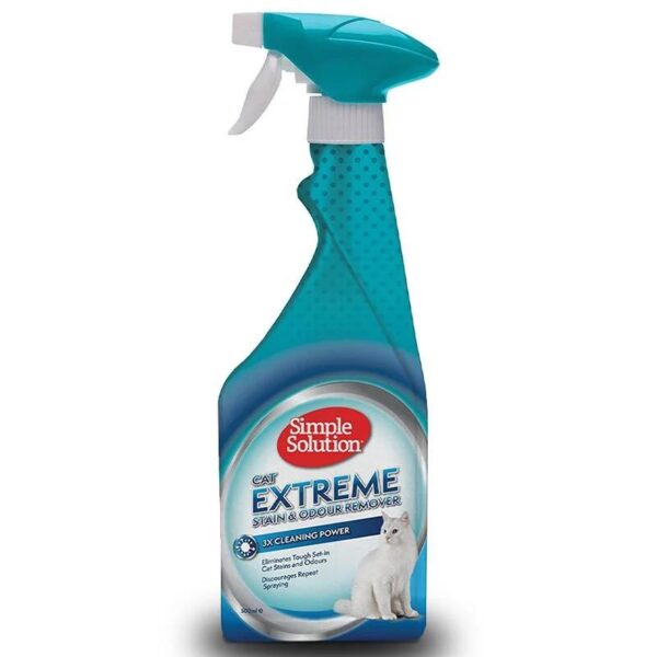 Simple Solution Cat Extreme Kediler İçin 3 Kat Etkili Leke ve Koku Giderici Sprey 500 ml