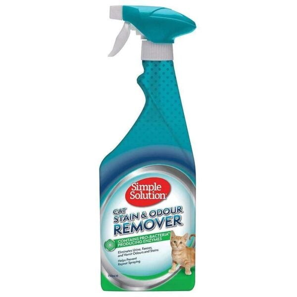 Simple Solution Cat Kediler İçin Leke ve Koku Giderici Sprey 750 ml