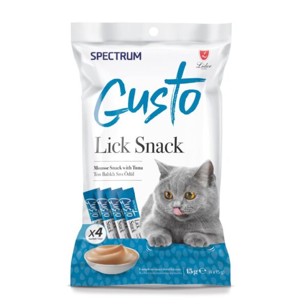 Spectrum Gusto Lick Snack Ton Balıklı Sıvı Kedi Ödül Maması 4 x 15 G