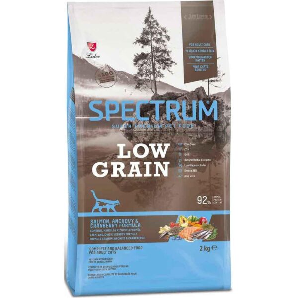 Spectrum Low Grain Somonlu ve Hamsili Yetişkin Kedi Maması 2 kg