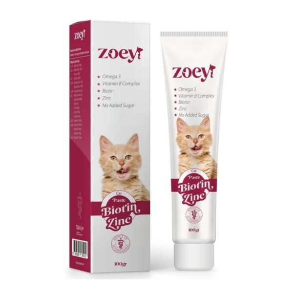 Zoey Biotin Zinc Paste Kediler İçin Tüy Yapısını Destekleyen Malt 100 gr